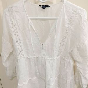 American Eagle sz s white cotton shirt